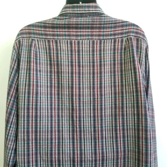 Vintage Wool Blend Men's David Taylor Plaid Flannel Shirt Long Sleeve XL - Picture 5 of 9